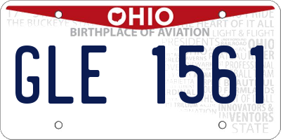 OH license plate GLE1561