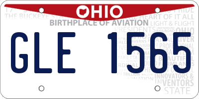 OH license plate GLE1565