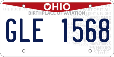 OH license plate GLE1568