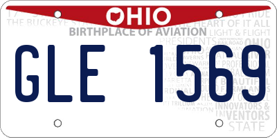 OH license plate GLE1569
