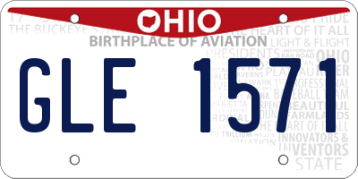 OH license plate GLE1571