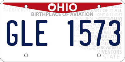 OH license plate GLE1573
