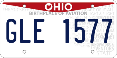 OH license plate GLE1577