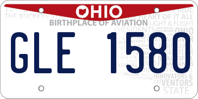 OH license plate GLE1580