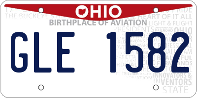 OH license plate GLE1582