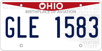 OH license plate GLE1583