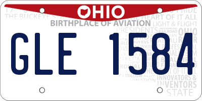 OH license plate GLE1584