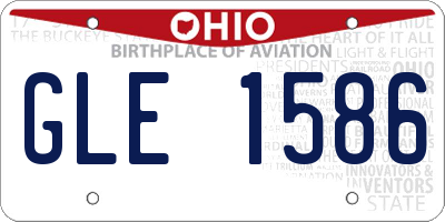 OH license plate GLE1586