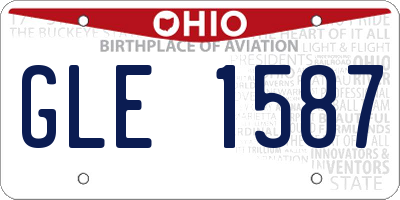 OH license plate GLE1587