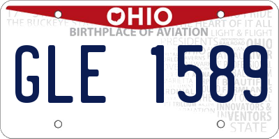 OH license plate GLE1589