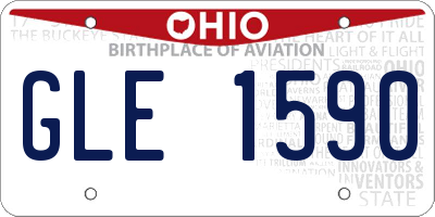 OH license plate GLE1590