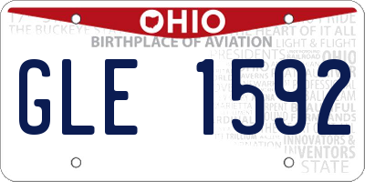 OH license plate GLE1592