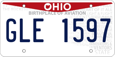 OH license plate GLE1597
