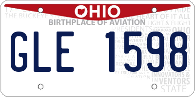 OH license plate GLE1598