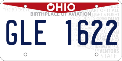 OH license plate GLE1622