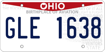 OH license plate GLE1638