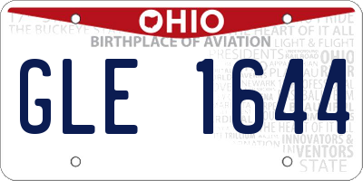 OH license plate GLE1644