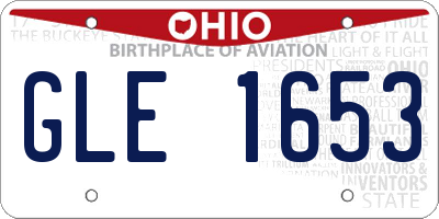 OH license plate GLE1653