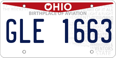 OH license plate GLE1663