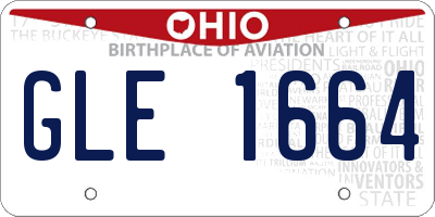 OH license plate GLE1664