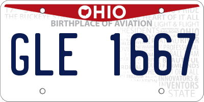OH license plate GLE1667