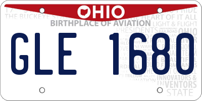 OH license plate GLE1680
