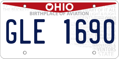 OH license plate GLE1690