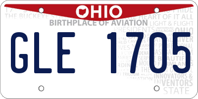 OH license plate GLE1705