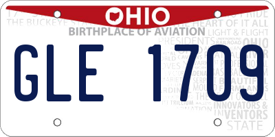 OH license plate GLE1709