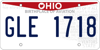 OH license plate GLE1718