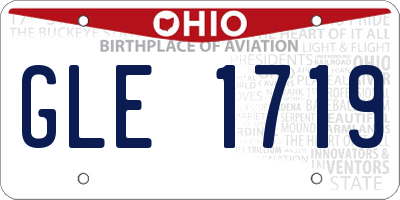 OH license plate GLE1719