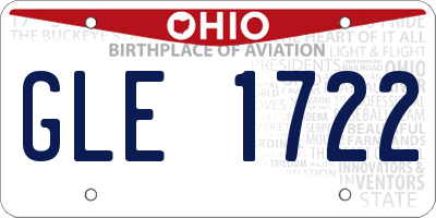 OH license plate GLE1722