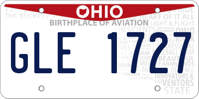 OH license plate GLE1727
