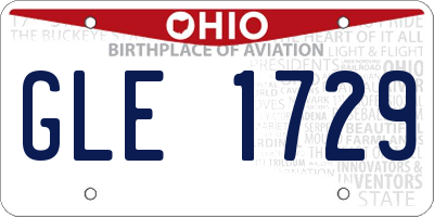 OH license plate GLE1729