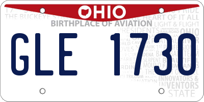 OH license plate GLE1730