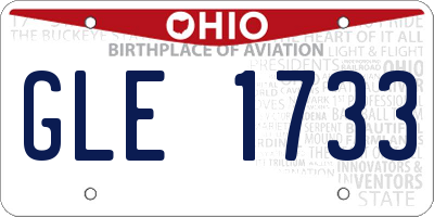 OH license plate GLE1733