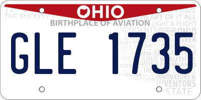 OH license plate GLE1735