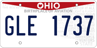 OH license plate GLE1737