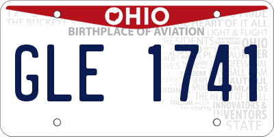 OH license plate GLE1741
