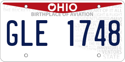 OH license plate GLE1748