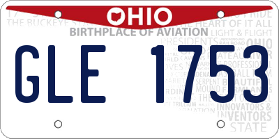 OH license plate GLE1753