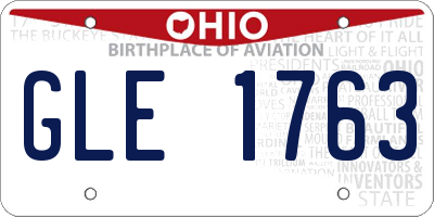 OH license plate GLE1763