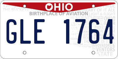 OH license plate GLE1764