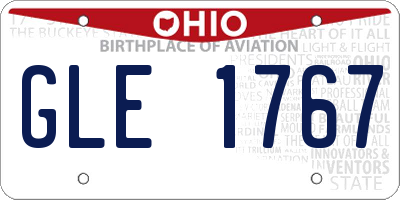 OH license plate GLE1767