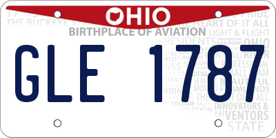 OH license plate GLE1787