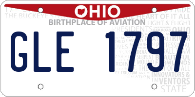 OH license plate GLE1797