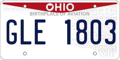 OH license plate GLE1803