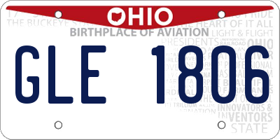 OH license plate GLE1806