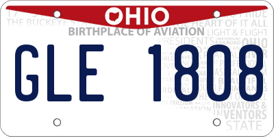 OH license plate GLE1808