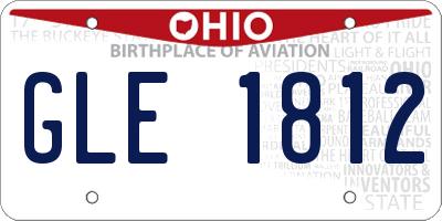 OH license plate GLE1812